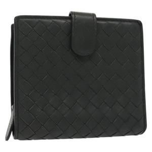 BOTTEGA VENETA INTRECCIATO Wallet Leather Gray Auth sw1423